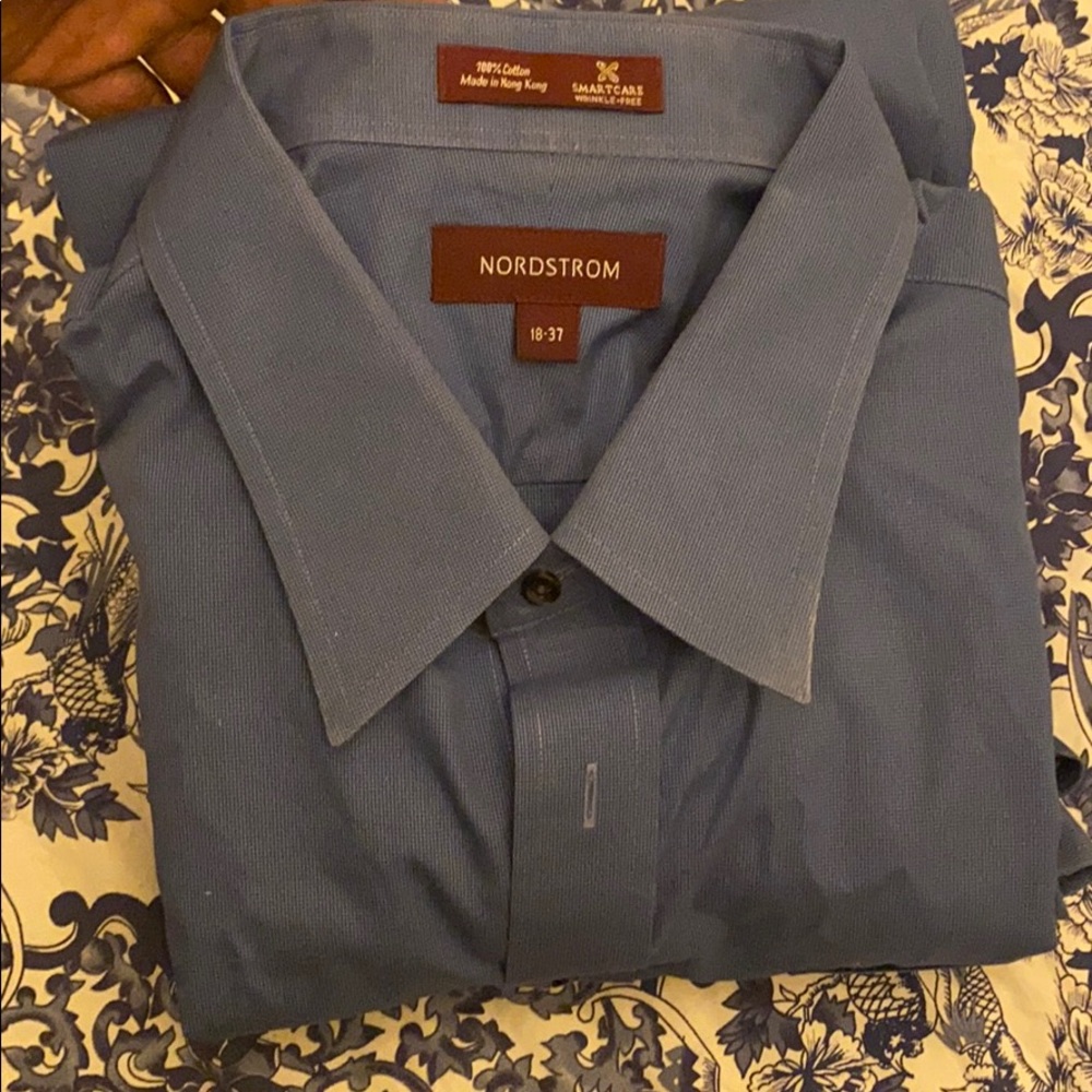 Blue button down shirt